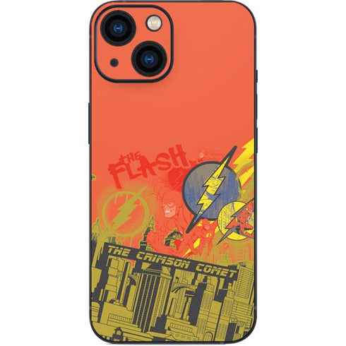 DC Comics The Flash City Collage Art iPhone 13 Mini Skin