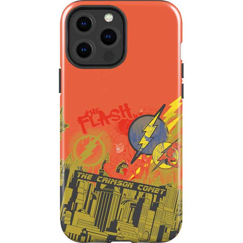 DC Comics The Flash City Collage Art iPhone 13 Pro Max Impact Case