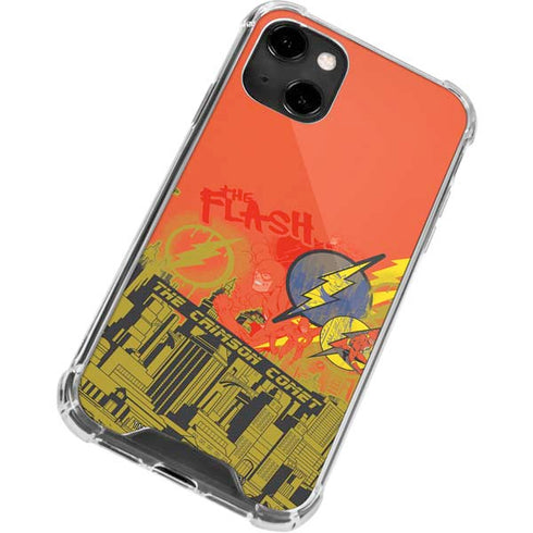 DC Comics The Flash City Collage Art iPhone 14 Clear Case