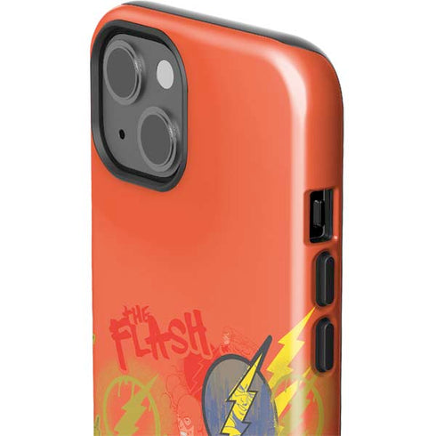 DC Comics The Flash City Collage Art iPhone 15 Impact Case