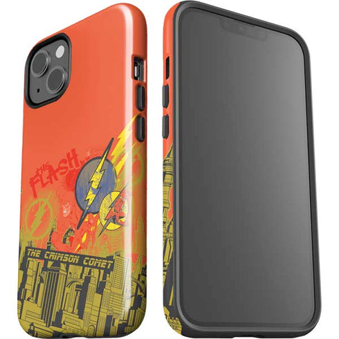 DC Comics The Flash City Collage Art iPhone 15 Impact Case