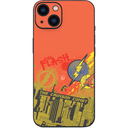DC Comics The Flash City Collage Art iPhone 14 Plus Skin
