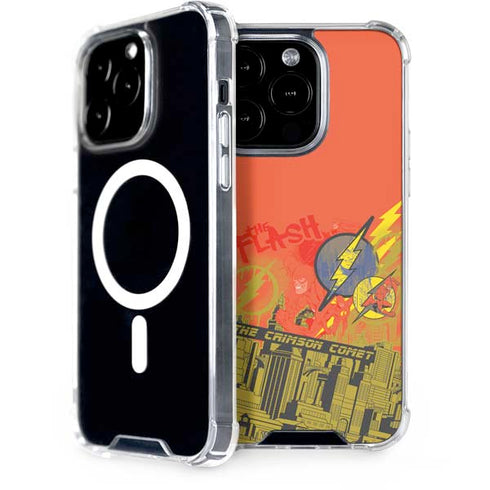 DC Comics The Flash City Collage Art iPhone 14 Pro MagSafe Case