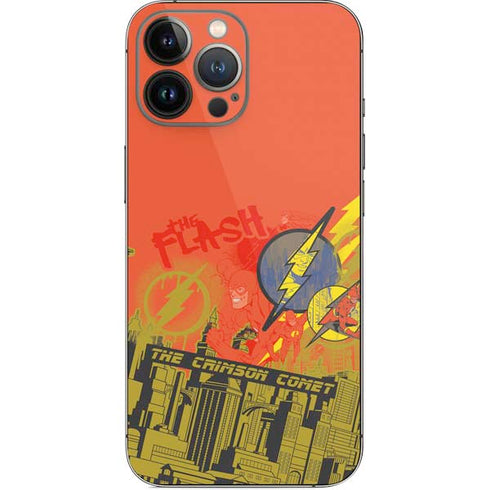 DC Comics The Flash City Collage Art iPhone 14 Pro Max Skin
