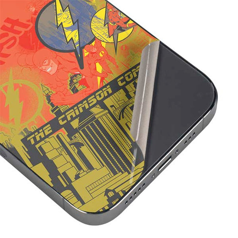 DC Comics The Flash City Collage Art iPhone 14 Pro Max Skin