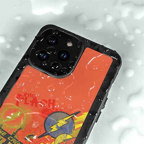 DC Comics The Flash City Collage Art iPhone 14 Pro Max Waterproof Case