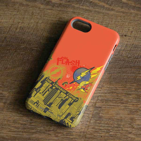 DC Comics The Flash City Collage Art iPhone 8 Pro Case