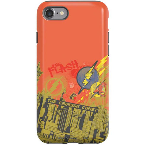 DC Comics The Flash City Collage Art iPhone SE (2nd & 3rd Gen) Pro Case