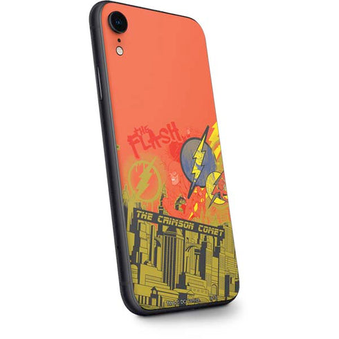 DC Comics The Flash City Collage Art iPhone XR Skin