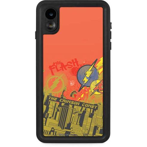 DC Comics The Flash City Collage Art iPhone XR Waterproof Case