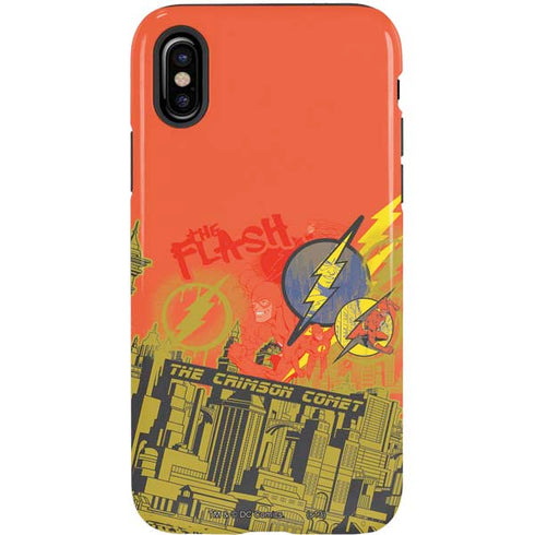 DC Comics The Flash City Collage Art iPhone XS Pro Case