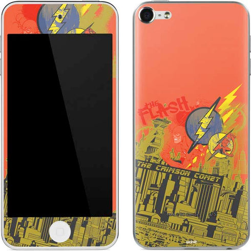 DC Comics The Flash City Collage Art Apple iPod Skin