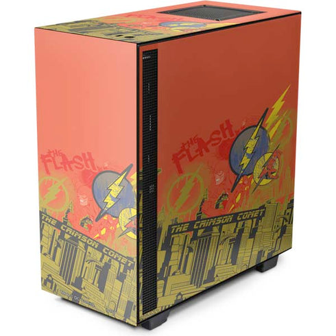 DC Comics The Flash City Collage Art NZXT H510 Compact ATX Mid-Tower Case Skin