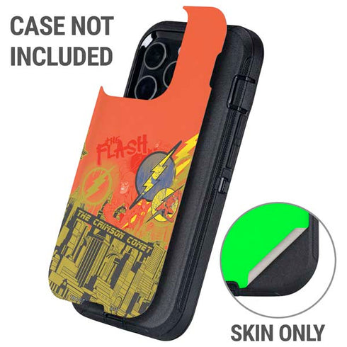 DC Comics The Flash City Collage Art Otterbox Defender iPhone Skin