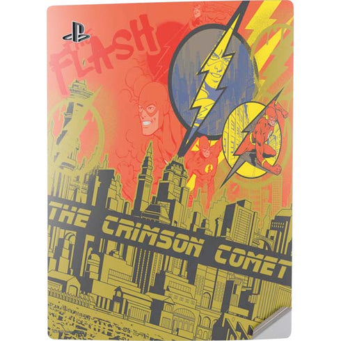 DC Comics The Flash City Collage Art PS5 Digital Edition Console Skin