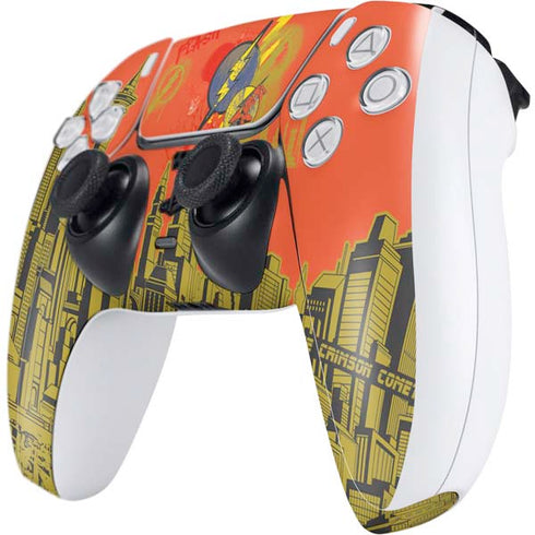 DC Comics The Flash City Collage Art PS5 Controller Skin