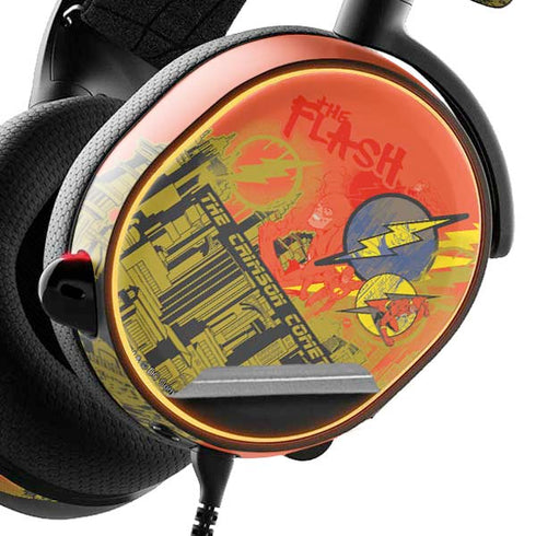 DC Comics The Flash City Collage Art SteelSeries Arctis 5 Skin
