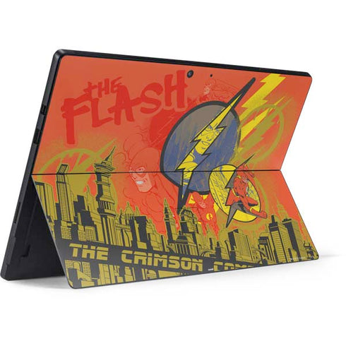DC Comics The Flash City Collage Art Surface Pro 7 Skin