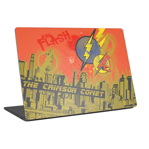 DC Comics The Flash City Collage Art Universal Laptop 12in (9.8 x 6.8in) Skin