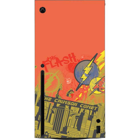 DC Comics The Flash City Collage Art Xbox Series X Console Skin