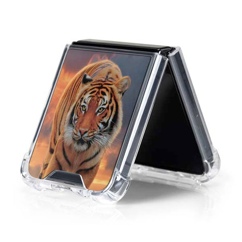 Rising Tiger by Vincent Hie Galaxy Z Flip5 5G Clear Case