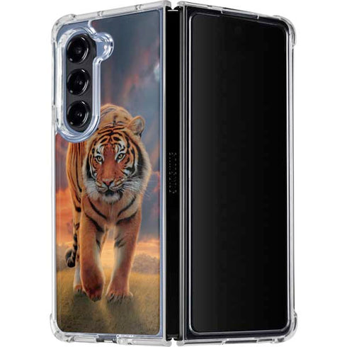 Rising Tiger by Vincent Hie Galaxy Z Fold5 5G Clear Case