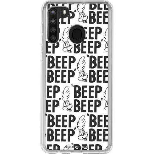 Looney Tunes Road Runner Beep Grid Galaxy A21 Clear Case