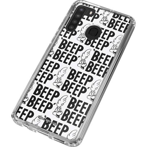 Looney Tunes Road Runner Beep Grid Galaxy A21 Clear Case