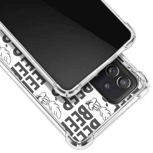 Looney Tunes Road Runner Beep Grid Galaxy A72 5G Clear Case