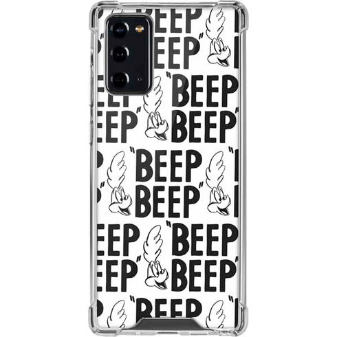 Looney Tunes Road Runner Beep Grid Galaxy Note20 5G Clear Case