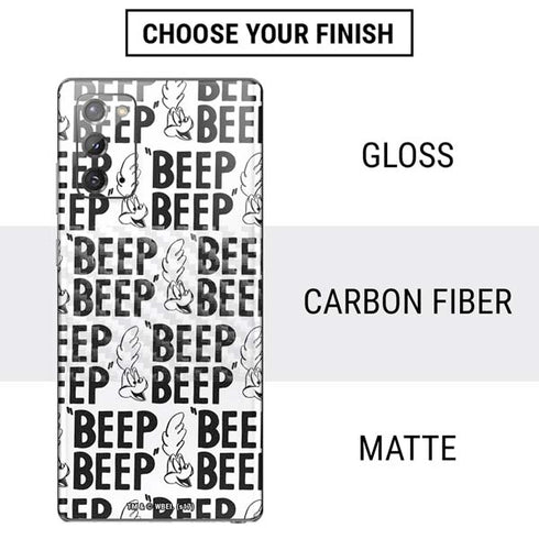 Looney Tunes Road Runner Beep Grid Galaxy Note20 5G Skin