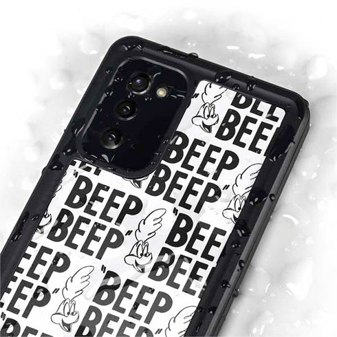Looney Tunes Road Runner Beep Grid Galaxy Note20 5G Waterproof Case