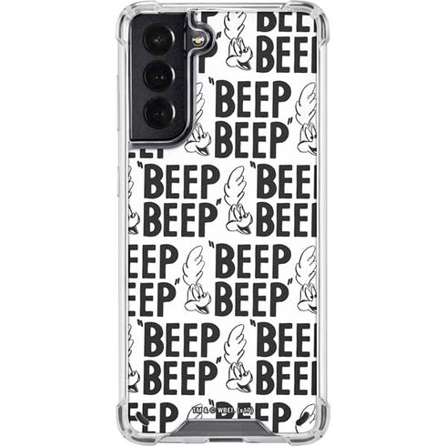 Looney Tunes Road Runner Beep Grid Galaxy S21 5G Clear Case