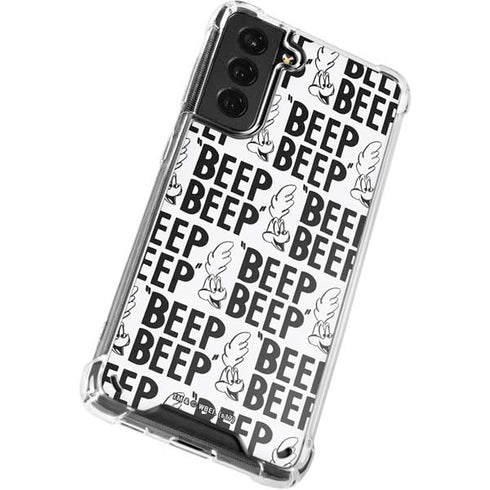 Looney Tunes Road Runner Beep Grid Galaxy S21 5G Clear Case