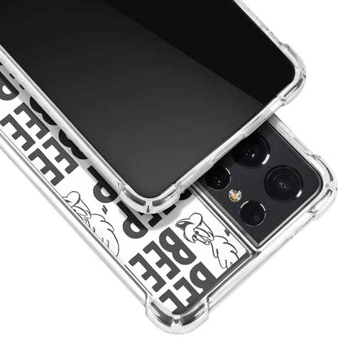 Looney Tunes Road Runner Beep Grid Galaxy S21 Ultra 5G Clear Case