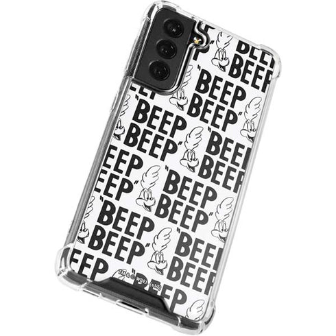 Looney Tunes Road Runner Beep Grid Galaxy S22 Clear Case