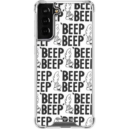 Looney Tunes Road Runner Beep Grid Galaxy S22 Plus Clear Case