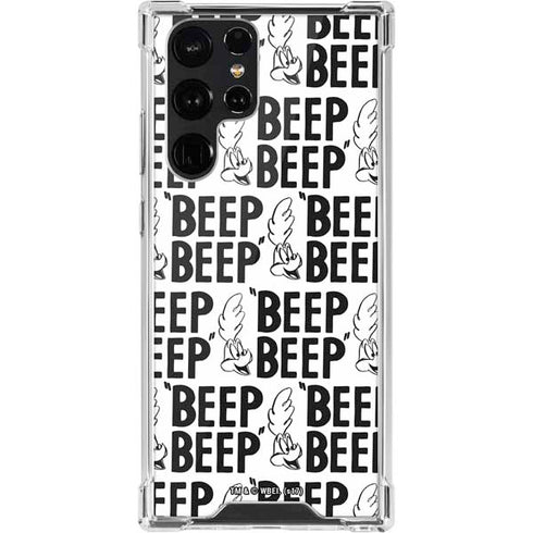 Looney Tunes Road Runner Beep Grid Galaxy S22 Ultra Clear Case