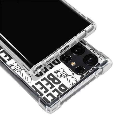 Looney Tunes Road Runner Beep Grid Galaxy S22 Ultra Clear Case