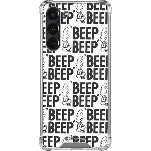 Looney Tunes Road Runner Beep Grid Galaxy S23 Plus Clear Case