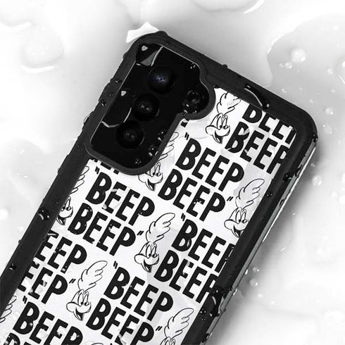 Looney Tunes Road Runner Beep Grid Galaxy S23 Waterproof Case
