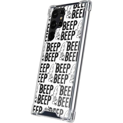 Looney Tunes Road Runner Beep Grid Galaxy S24 Ultra Clear Case