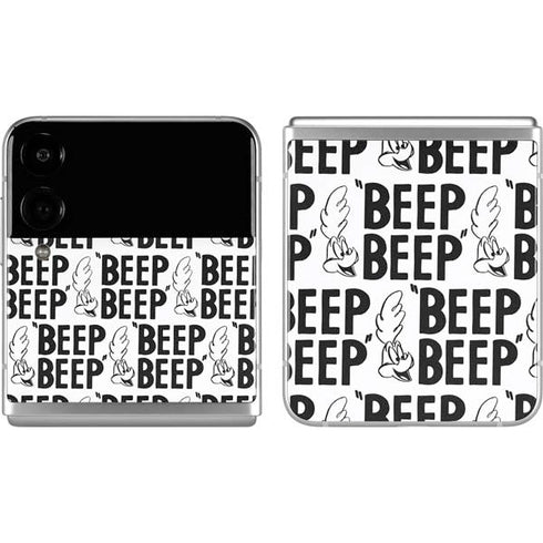 Looney Tunes Road Runner Beep Grid Galaxy Z Flip4 5G Skin