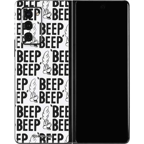 Looney Tunes Road Runner Beep Grid Galaxy Z Fold2 5G Skin
