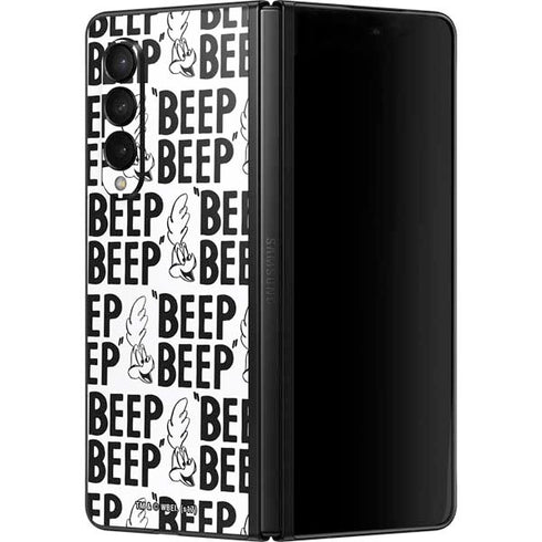 Looney Tunes Road Runner Beep Grid Galaxy Z Fold3 5G Skin