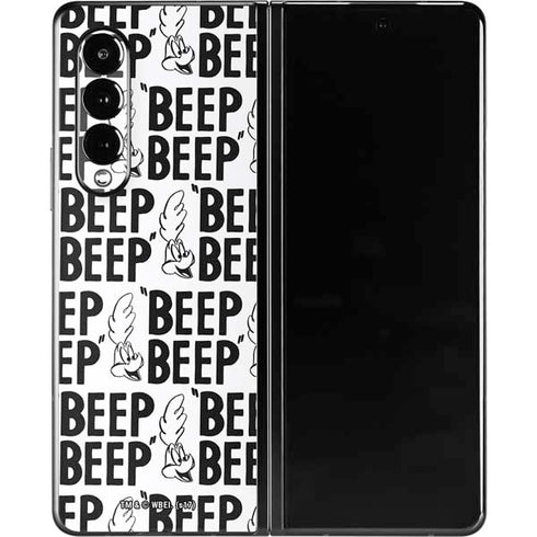 Looney Tunes Road Runner Beep Grid Galaxy Z Fold3 5G Skin