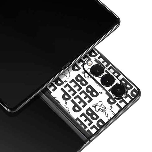 Looney Tunes Road Runner Beep Grid Galaxy Z Fold3 5G Skin