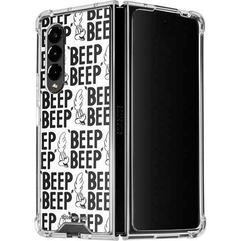 Looney Tunes Road Runner Beep Grid Galaxy Z Fold4 5G Clear Case