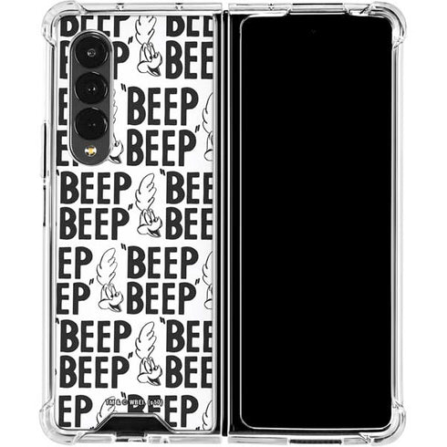 Looney Tunes Road Runner Beep Grid Galaxy Z Fold4 5G Clear Case