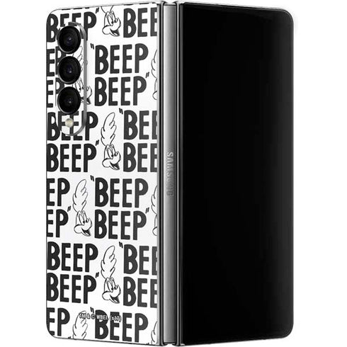 Looney Tunes Road Runner Beep Grid Galaxy Z Fold4 5G Skin